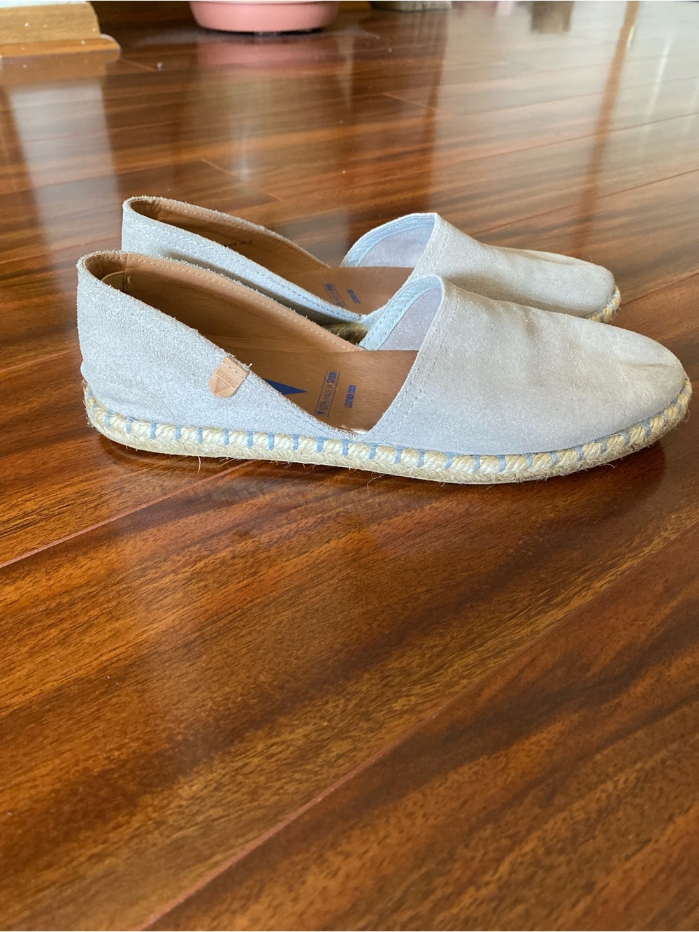 Verbenas Light Gray Suede Espadrille Slip-Ons - Women